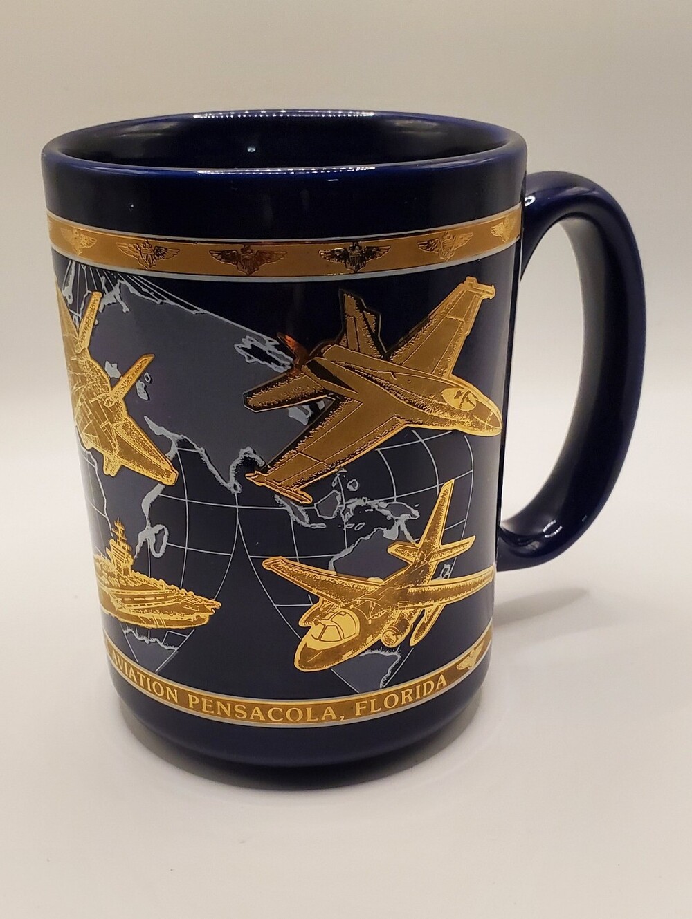 National Museum Of Naval Aviation Pensacola Florida Mug with Gold Accents